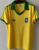 1978 Brazil Home Yellow Retro Soccer Jersey