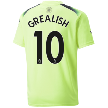 GREALISH #10 Man City 1:1 Quality Third Green Fans Jersey 2022/23 (League Font)