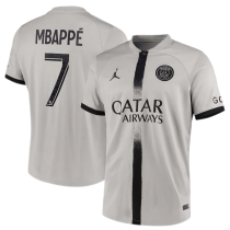 MBAPPE #7 PSG 1:1 Quality Away Grey Fans Jersey 2022/23