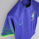 2022/23 Brazil Away Blue  Women Soccer Jersey