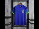 2022/23 Brazil Away 1:1 Quality Blue Fans Soccer Jersey