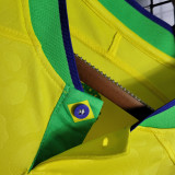 2022/23 Brazil Home 1:1 Quality Yellow Fans Soccer Jersey