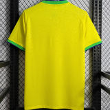 2022/23 Brazil Home 1:1 Quality Yellow Fans Soccer Jersey