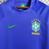 2022/23 Brazil Away 1:1 Quality Blue Fans Soccer Jersey