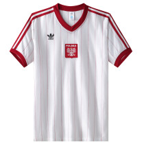 1982 Poland Home White Retro Soccer Jersey