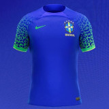 NEYMAR JR #10 Brazil Away Blue Fans Jersey 2022/23 ★★