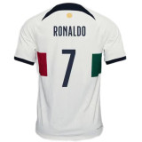2022/23 Portugal 1:1 Quality Away White Fans Soccer Jersey