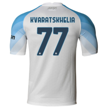 KVARATSKHELIA #77 Napoli Away White Fans Jersey 2022/23