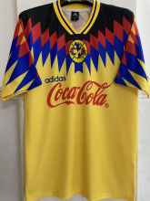 1995 Club America Home Yellow Retro Soccer Jersey