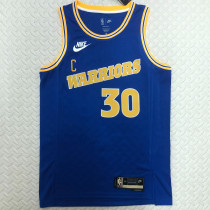 Warriors CURRY #30 Blue Retro NBA Jerseys