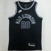 Spurs GINOBILI #20 Black NBA Jerseys