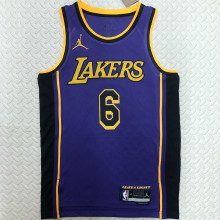 Lakers JAMES #6 Blue NBA Jerseys