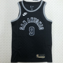 Spurs PARKER #9 Black Retro NBA Jerseys