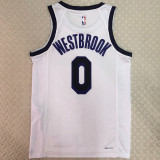 Lakers WETBROOK #0 White City Edition NBA Jerseys