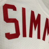 Nets SIMMONST #10 White Retro NBA Jerseys