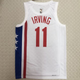 Nets IRVING #11 White Retro NBA Jerseys