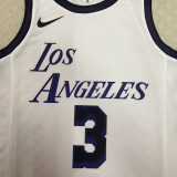 Lakers DAVIS #3 White City Edition NBA Jerseys