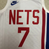 Nets DURANT #7 White Retro NBA Jerseys