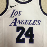 Lakers BRYANT #24 White City Edition NBA Jerseys