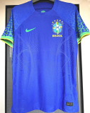 2022/23 Brazil Away Blue Player Version Jersey