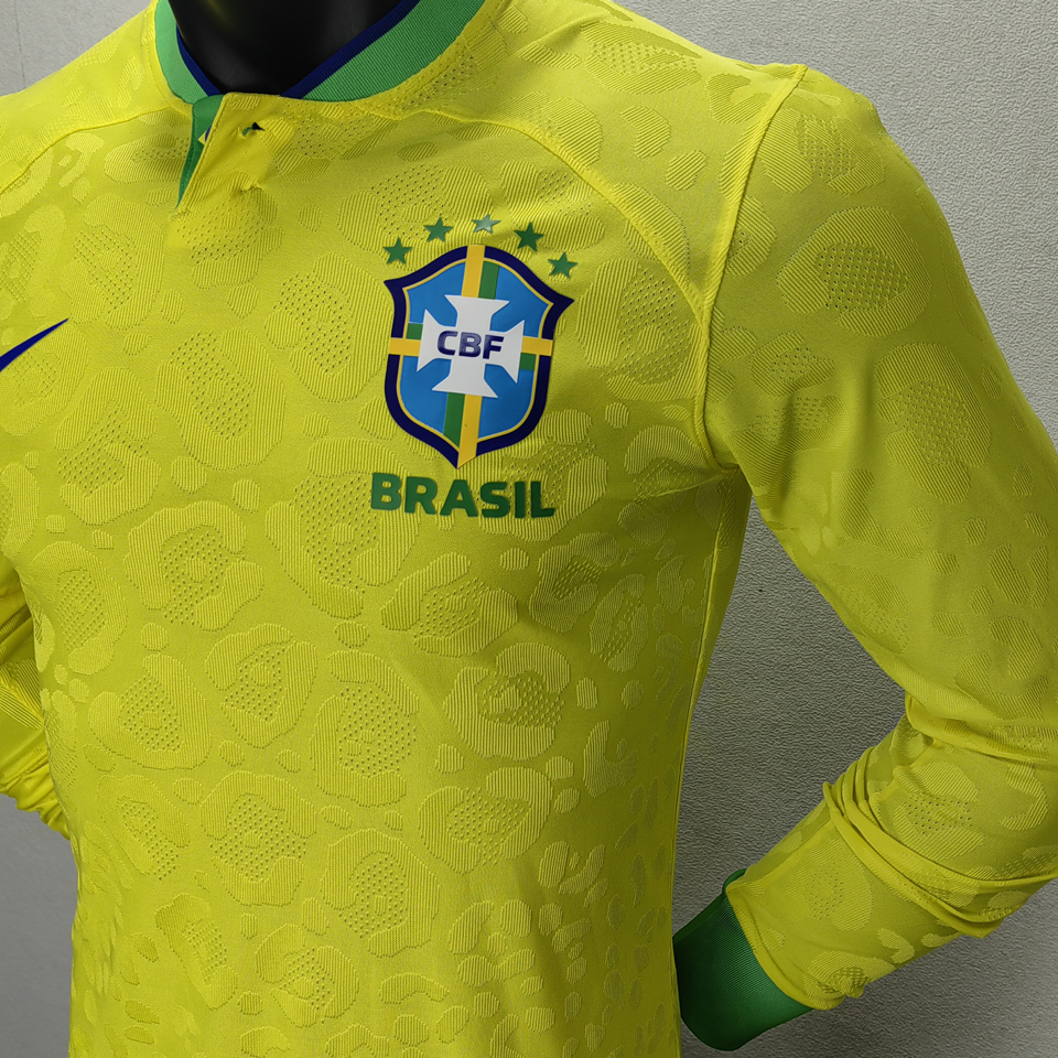 2022 Brazil Player Version Classic Yellow Soccer Jersey - Kitsociety