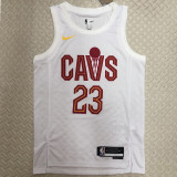 Cleveland JAMES #23 White NBA Jerseys