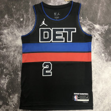 Pistons CUNNINGHAM #2 Black NBA Jerseys