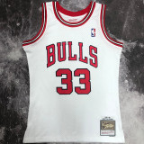 1997/98 Bulls PIPPEN #33 White Retro NBA Jerseys 热压