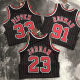 1997/98 Bulls PIPPEN #33 Black Retro NBA Jerseys 热压