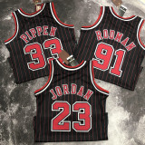 1997/98 Bulls JORDAN #23 Black Retro NBA Jerseys 热压