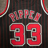 1997/98 Bulls PIPPEN #33 Black Retro NBA Jerseys 热压