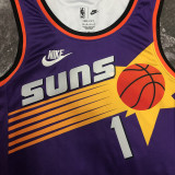 Suns BOOKER #1 Purple Retro NBA Jerseys