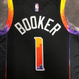 Suns BOOKER #1 Black NBA Jerseys