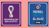 FIFA WORLD CUP QATAR 2022 Purple And Blue Rubber Patch (You can buy it alone OR tell us which jersey to print it on. )  世界杯紫+蓝 胶章