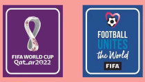FIFA WORLD CUP QATAR 2022 Purple And Blue Rubber Patch (You can buy it alone OR tell us which jersey to print it on. )  世界杯紫+蓝 胶章