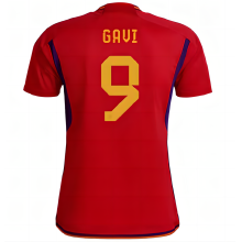GAVI #9 Spain 1:1 Quality Home Red Fans Jersey 2022/23