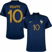 MBAPPE #10 France 1:1 Quality Home Fans Jersey 2022/23 ★★