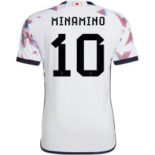 MINAMINO #10 Japan 1:1 Away White Fans Jersey 2022/23
