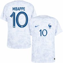 MBAPPE #10 France 1:1 Away White Fans Jersey 2022/23 ★★