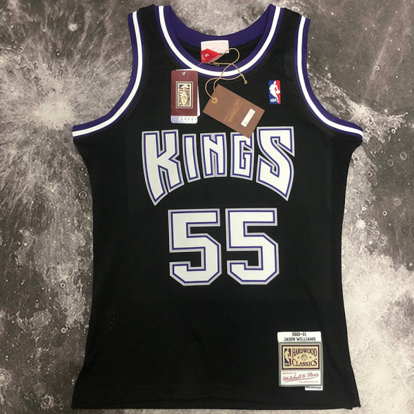 2001/02 Kings WILLIAMS #55 Black Retro NBA Jerseys 热压