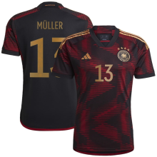Müller #13 Germany 1:1 Quality Away Fans Jersey 2022/23