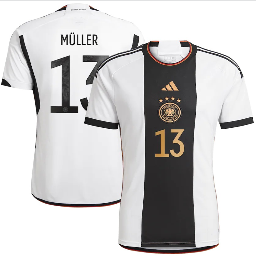 Müller #13 Germany 1:1 Quality Home Fans Jersey 2022/23