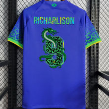 RICHARLISON #9 Brazil Away Blue Fans Jersey 2022/23 (Qinglong Font 青龙字体)