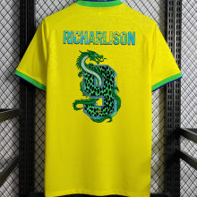 RICHARLISON #9 Brazil Home 1:11 Yellow Fans Jersey 2022/23 (Qinglong Font 青龙字体)