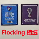 绒 World Cup 2022 Purple+Blue Flocking Badge 紫+蓝 植绒