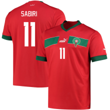 SABIRI #11 Morocco Home Red Fans Jersey 2022/23