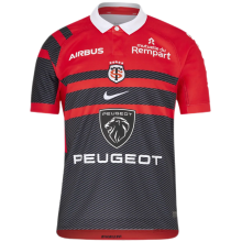 2022/23 Stade Toulousain Home Red Black Rugby Shirt 图卢斯