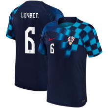 LOVREN # 6 Croatia 1:1 Away Fans Jersey 2022/23