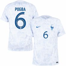 POGBA #6 France 1:1 Away White Fans Jersey 2022/23