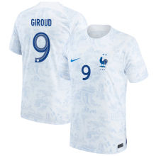GIROUD #9 France 1:1 Away White Fans Jersey 2022/23